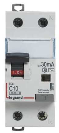 Дифференциальный автоматический выключатель Legrand DX3 1Р+N 10A C 30mA AC (411000) цена 2276 грн - фотография 2