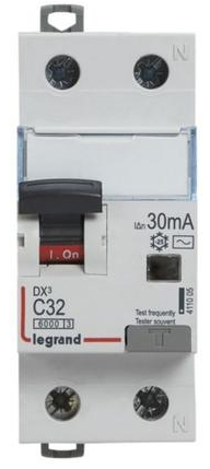 Дифференциальный автоматический выключатель Legrand DX3 1Р+N 32A C 30mA AC (411005) цена 2444 грн - фотография 2