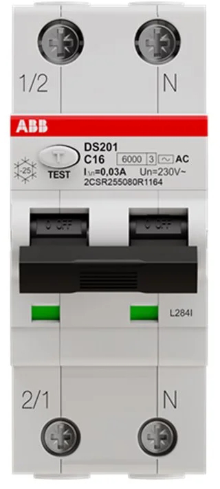 Дифференциальный автоматический выключатель ABB DS201 C16 AC30 (2CSR255080R1164) цена 3465 грн - фотография 2