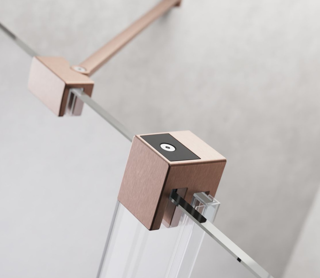 Двери душевой кабины Radaway Furo SL Brushed Copper Walk-in 53.8x200 (10306538-93-01R) отзывы - изображения 5