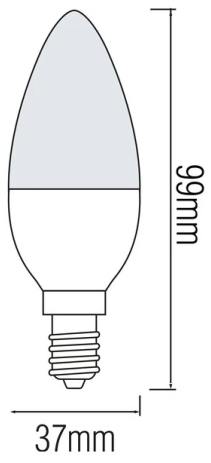 Horoz Electric Ultra SMD LED 6W 3000K E14 Габаритные размеры