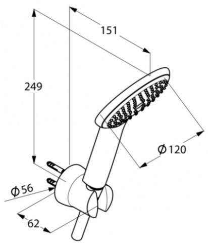 Kludi Freshline 678509100 Габаритні розміри