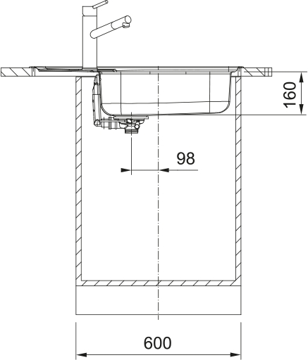 Franke Spark SKL 611-78 XL (101.0716.716) Габаритні розміри