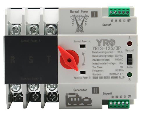 Автоматичне введення резерву YRO YRQ2PC-125, 3P, 125A (YRQ2PC-125-3P)