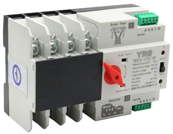 Автоматичне введення резерву YRO YRQ2PC-125, 4P, 125A (YRQ2PC-125-4P) ціна 1350 грн - фотографія 2