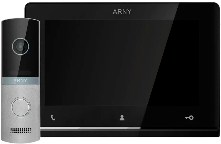 Комплект відеодомофону ARNY AVD-7121 Black/Silver