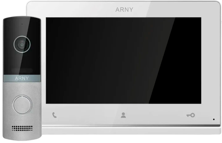 Комплект видеодомофона ARNY AVD-7121 White/Silver