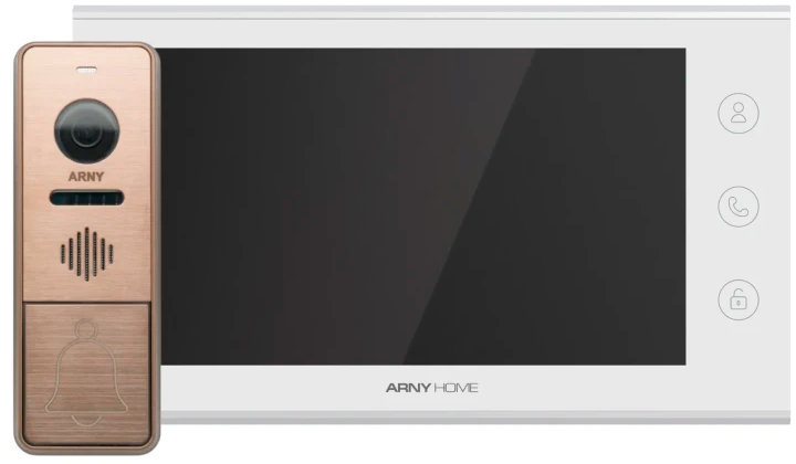 Комплект відеодомофону ARNY AVD-7342A Wi-Fі White/Bronze
