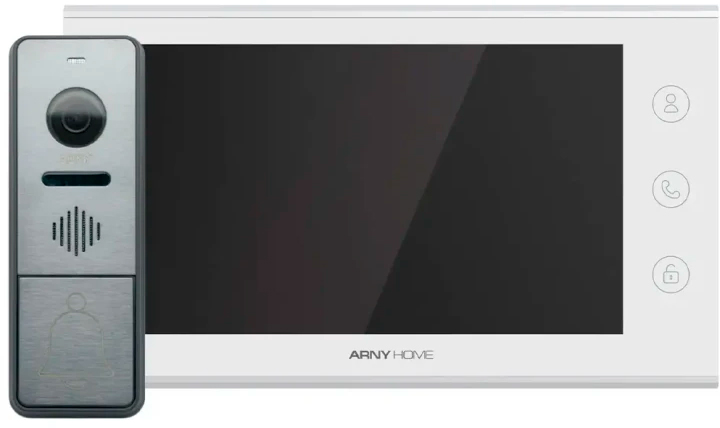 Комплект відеодомофону ARNY AVD-7342A Wi-Fі White/Graphite