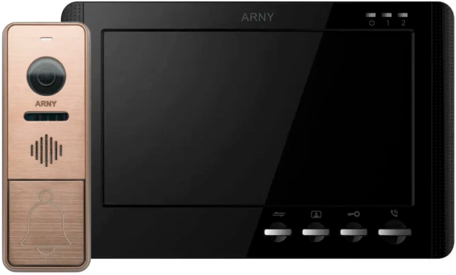 Комплект відеодомофону ARNY AVD-7942 Black/Bronze