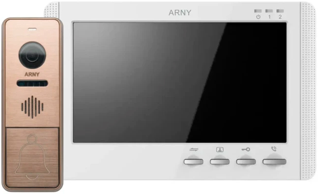 Комплект відеодомофону ARNY AVD-7942 White/Bronze