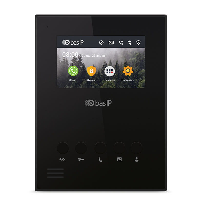 Видеодомофон Bas-IP AU-04LA Black