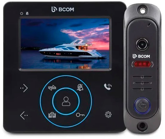 Комплект відеодомофону Bcom BD-480M Kit Black