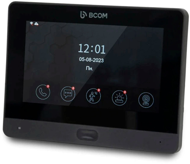 Відеодомофон Bcom BD-760FHD/T Black