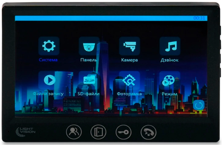 Відеодомофон Light Vision AMSTERDAM FHD Black (82-00205) ціна 4568 грн - фотографія 2