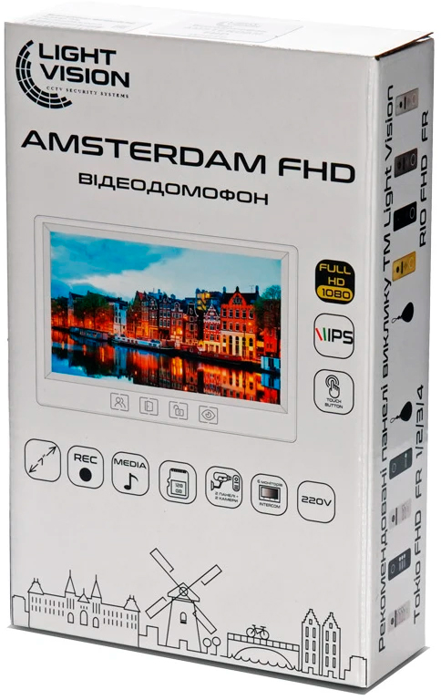Відеодомофон Light Vision AMSTERDAM FHD Grey (82-00237) інструкція - зображення 6