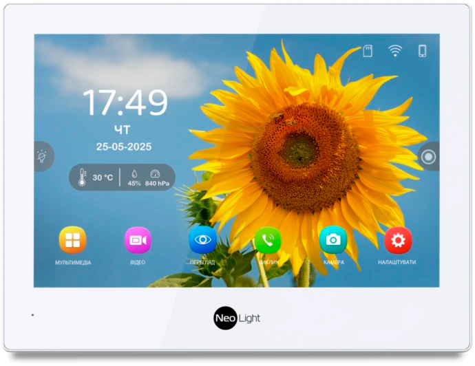 Відеодомофон NeoLight ALPHA Hybrid White ціна 9555 грн - фотографія 2