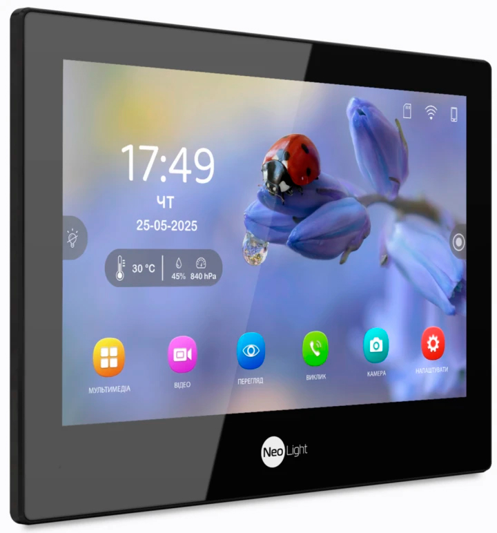 Відеодомофон NeoLight ALPHA Hybrid Black
