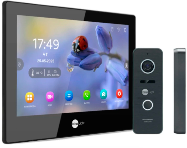 Комплект відеодомофону NeoLight ALPHA Hybrid HD Kit B/Black