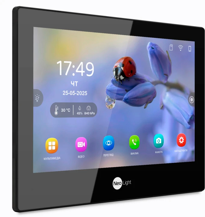 Комплект видеодомофона NeoLight ALPHA Hybrid HD Kit B/Graphite цена 11680 грн - фотография 2