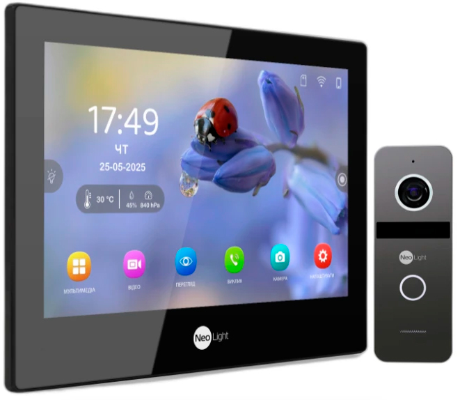 Комплект відеодомофону NeoLight ALPHA Hybrid HD Kit B/Graphite