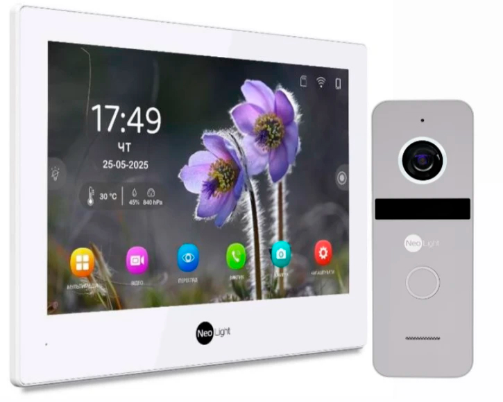 Комплект відеодомофону NeoLight ALPHA Hybrid HD Kit Silver