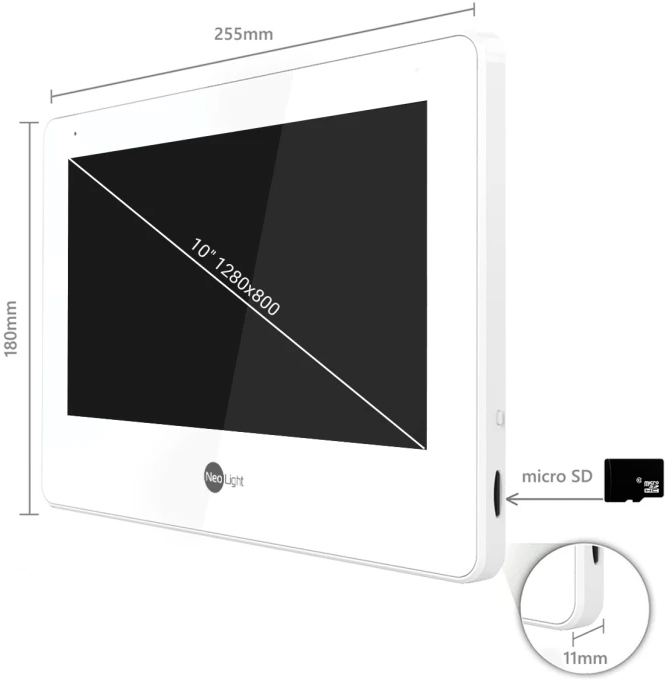 в продажу Відеодомофон NeoLight MEZZO Hybrid White - фото 3