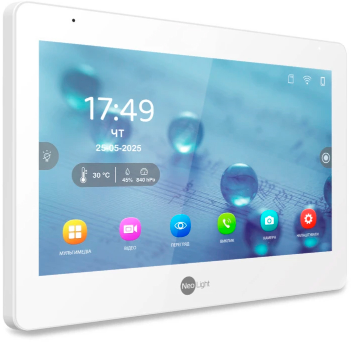 Характеристики відеодомофон NeoLight MEZZO Hybrid White