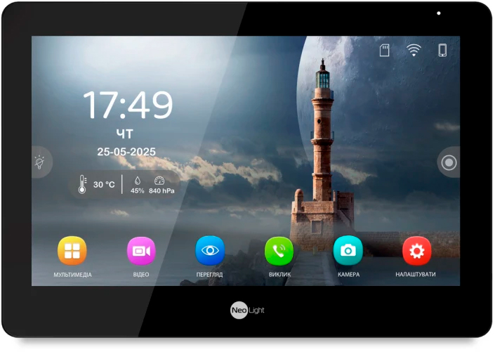 Видеодомофон NeoLight MEZZO Hybrid Black цена 14130 грн - фотография 2