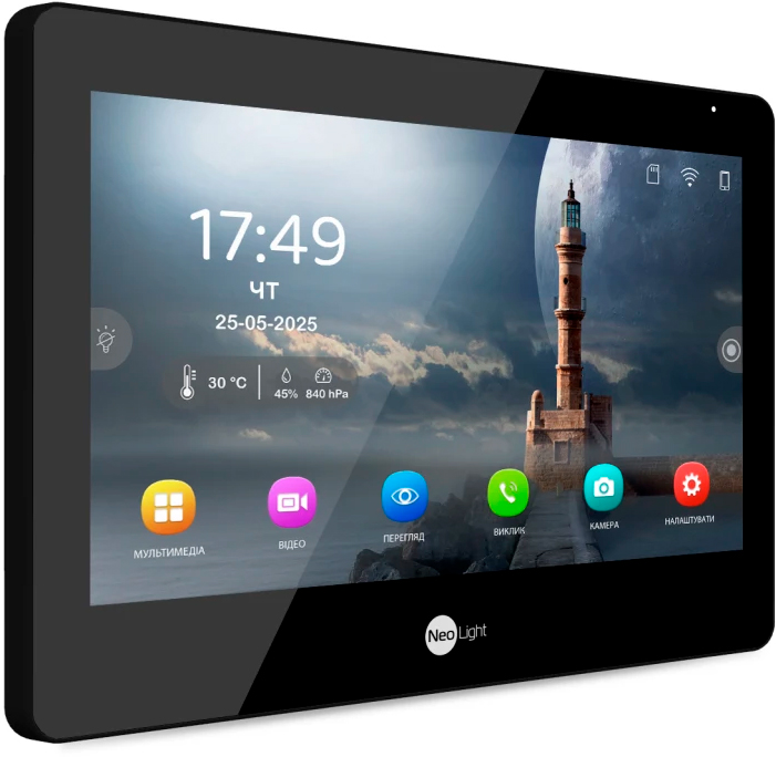 Відеодомофон NeoLight MEZZO Hybrid Black