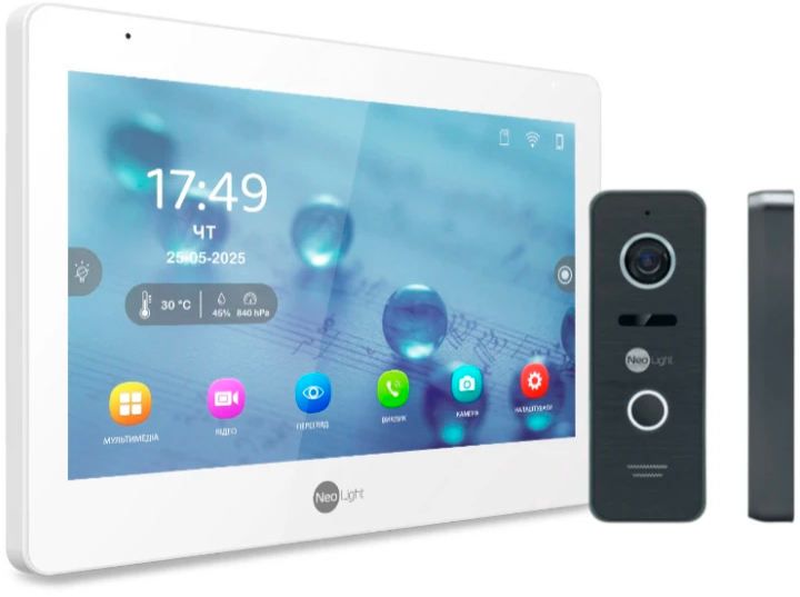 Комплект відеодомофону NeoLight MEZZO Hybrid HD Kit Black