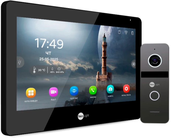 Комплект відеодомофону NeoLight MEZZO Hybrid HD Kit B/Graphite