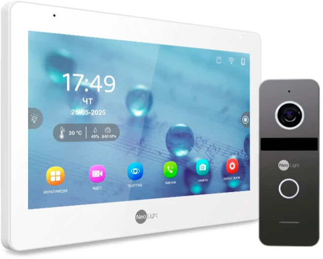 Комплект відеодомофону NeoLight MEZZO Hybrid IPW Kit Graphite