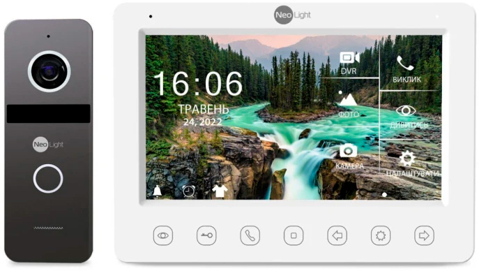 Комплект відеодомофону NeoLight NeoKIT FHD Pro Graphite