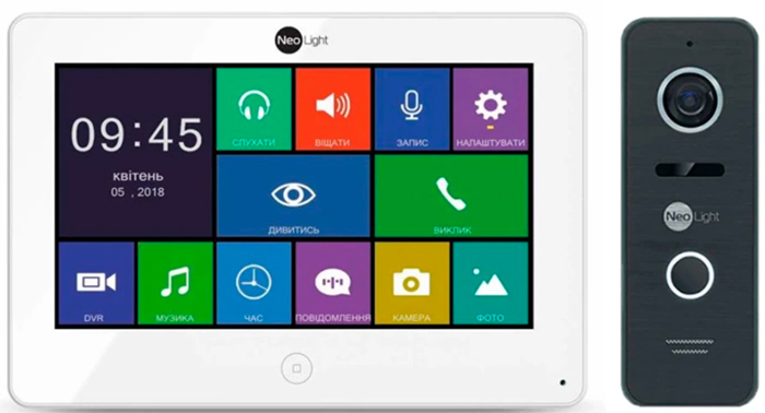 Комплект відеодомофону NeoLight NeoKIT HD Pro Black
