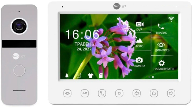 Комплект відеодомофону NeoLight NeoKIT HD WiFi Silver