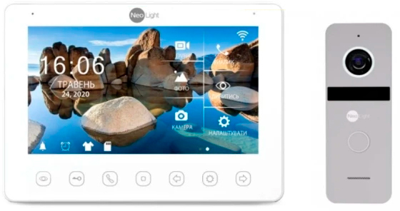 Комплект відеодомофону NeoLight NeoKIT HD+ WiFi Silver