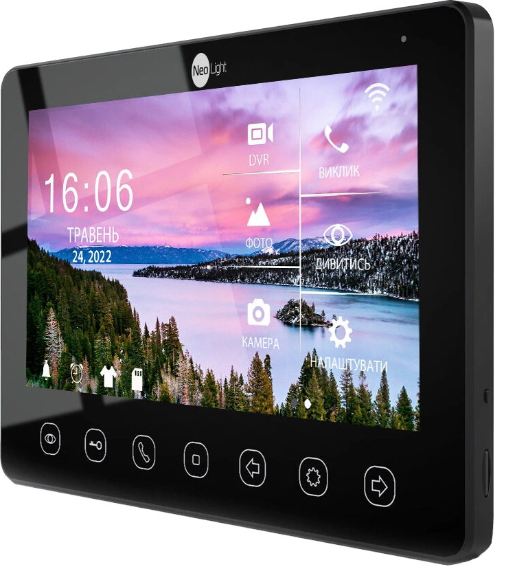 Видеодомофон NeoLight OMEGA+ HD WF Black цена 9487 грн - фотография 2