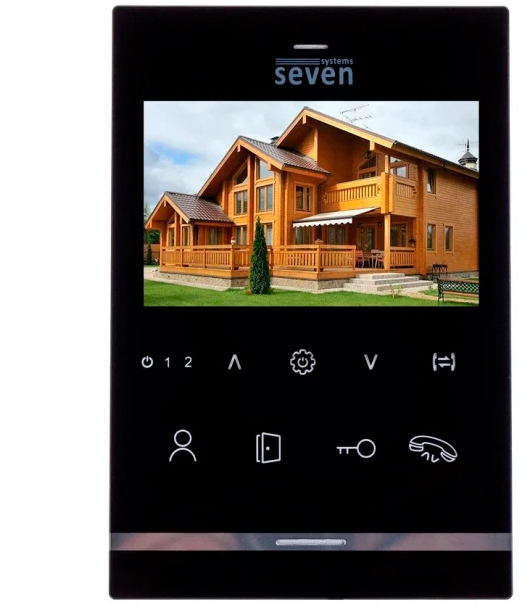 Комплект видеодомофона SEVEN DP-7542 Black цена 4137 грн - фотография 2