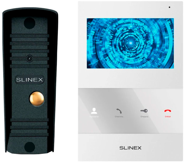 Комплект видеодомофона Slinex SQ-04 White + ML-16HR Black