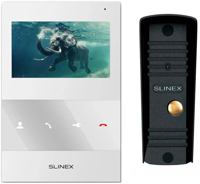 Характеристики комплект видеодомофона Slinex SQ-04M + ML-16HD White/Black