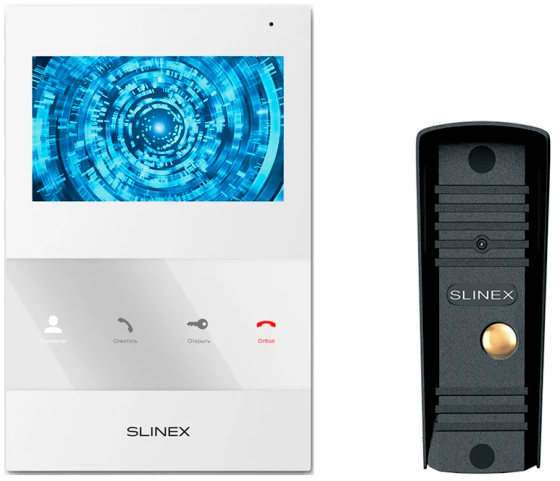 Комплект видеодомофона Slinex SQ-04M White + ML-16НR Black