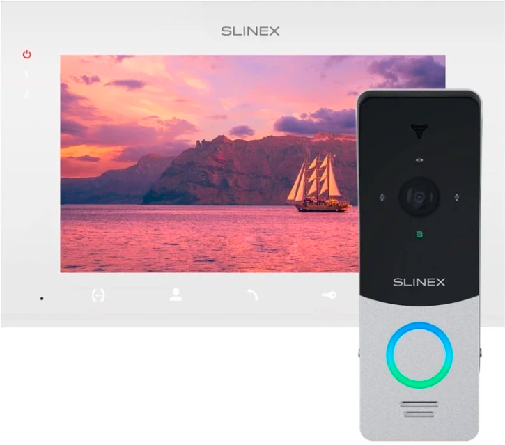 Комплект видеодомофона Slinex SQ-07MTHD + ML-20HD White/Black