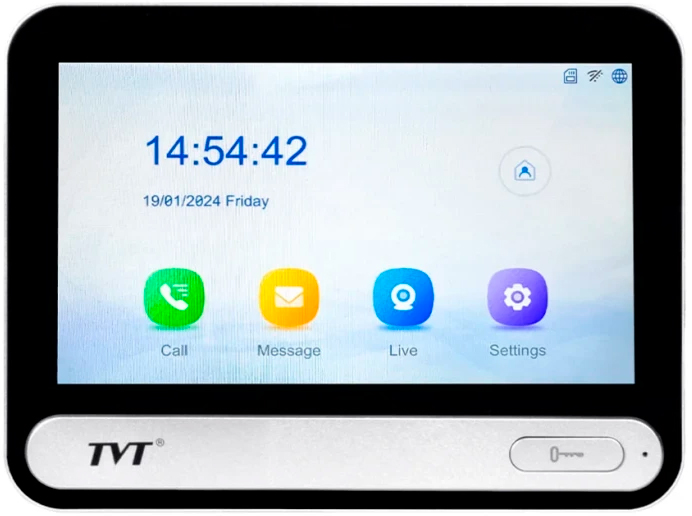 Видеодомофон TVT TD-E2137-PE/TP/WF Black (82-00404) цена 8180 грн - фотография 2