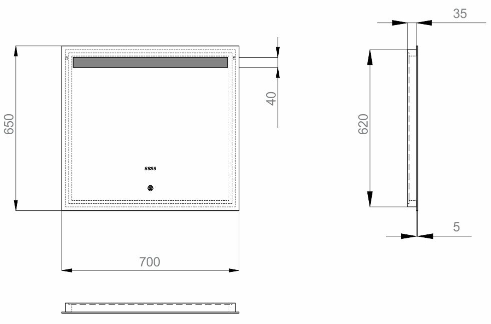 Sanwerk Лава Делюкс 70x65 (ZL0000121) Габаритные размеры