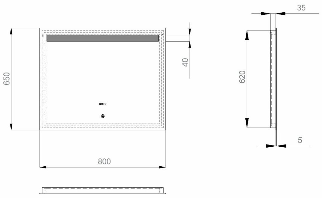 Sanwerk Лава Делюкс 80x65 (ZL0000122) Габаритные размеры