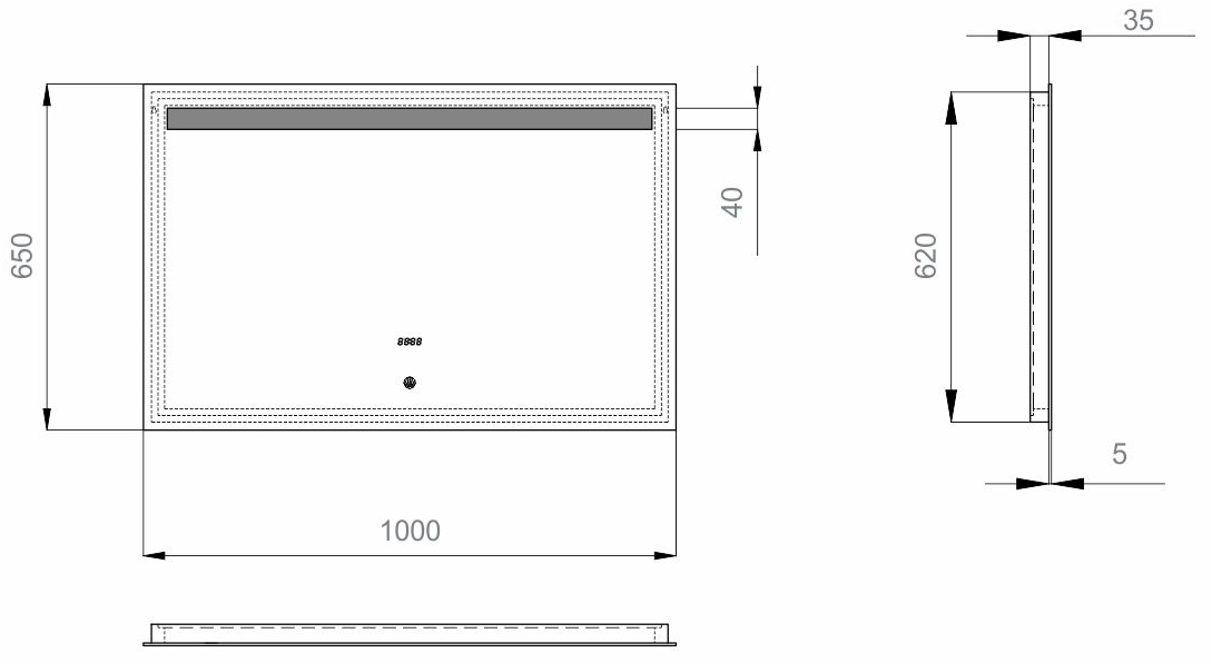 Sanwerk Лава Делюкс 100x65 (ZL0000124) Габаритні розміри