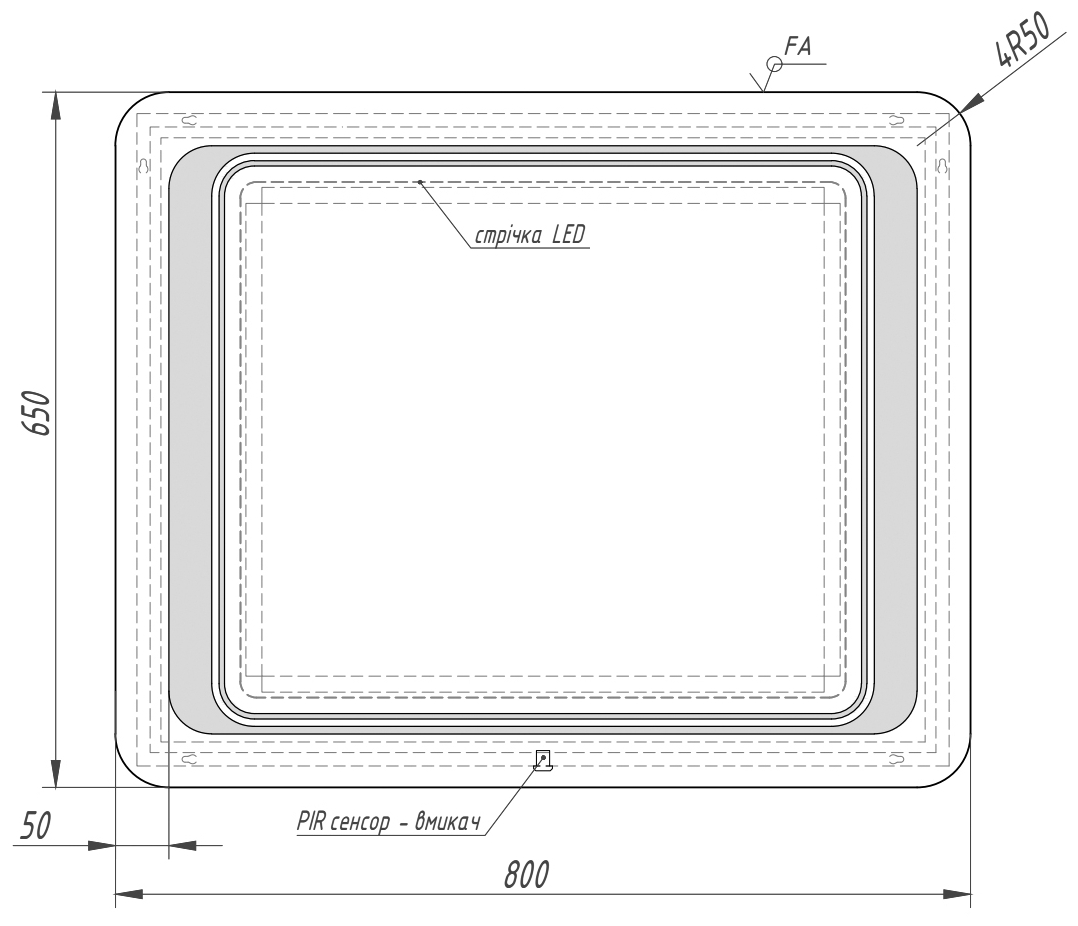 Sanwerk Лайт Дует 80x65 (ZT0000100) Габаритні розміри