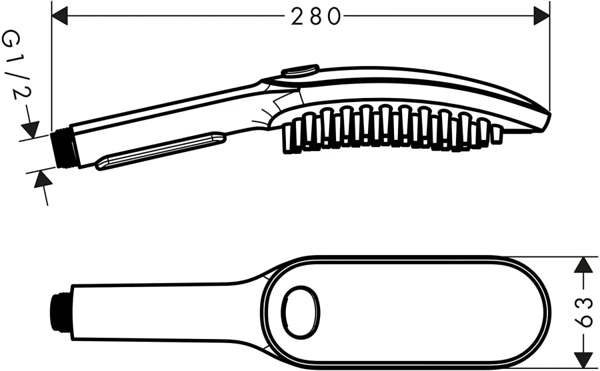 Hansgrohe DogShower 150 3Jet Petrol 26640540 Габаритні розміри