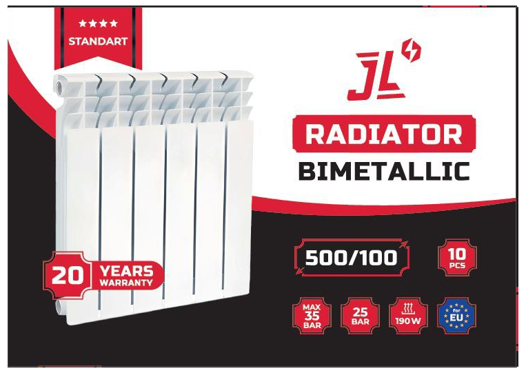 в продаже Радиатор для отопления JL Standart 500/100 (14 секций) - фото 3